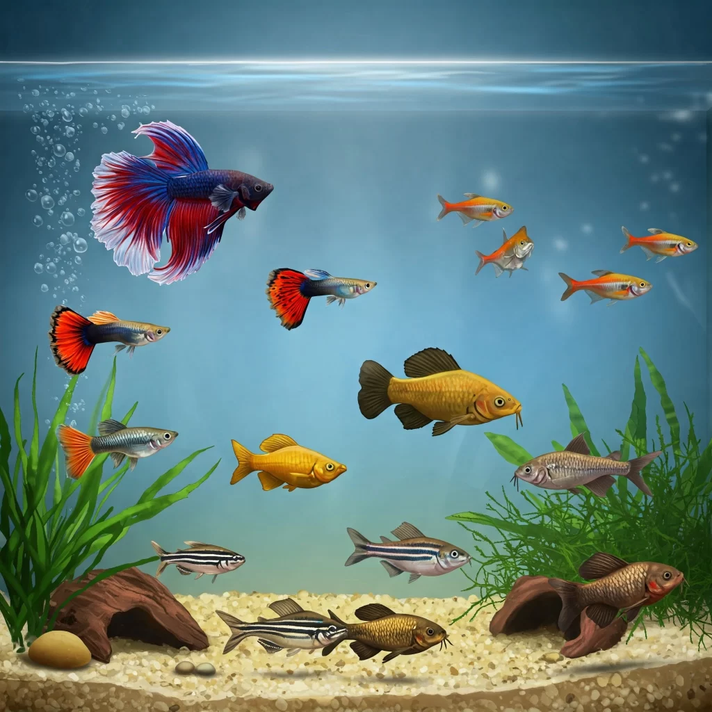 criar peixe em aquario